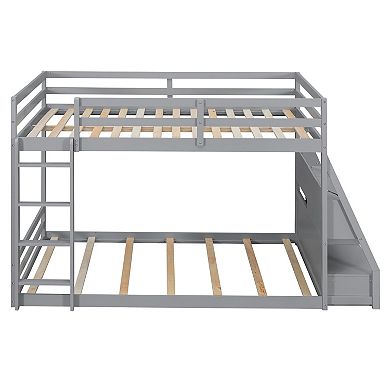 Merax Full Bunk Bed with APP Controlled LED Lights