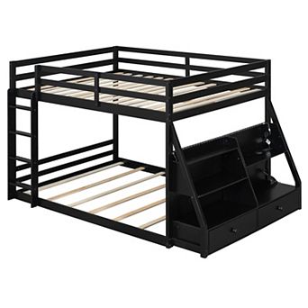 Merax Full Bunk Bed with APP Controlled LED Lights
