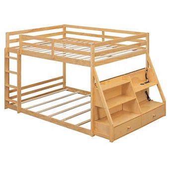 Merax Full Bunk Bed with APP Controlled LED Lights