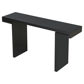Merax 60" Console Table Geometric Clean Lines, Painted Finish & Adjustable Feet for Entryway