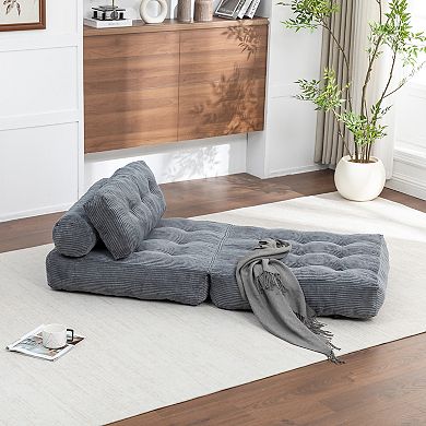 Merax Folding Sofa Bed, Convertible Sleeper Chair with Pillow Foldable Mattress