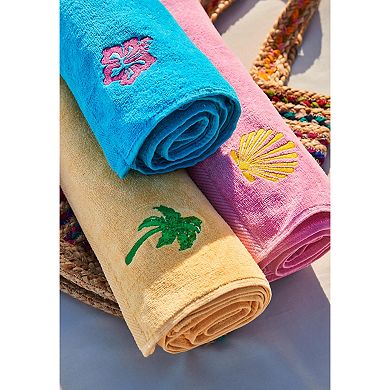 Swim 365 Women's Plus Size Embroidered Towel