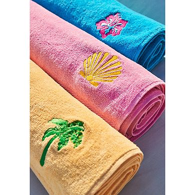 Swim 365 Women's Plus Size Embroidered Towel