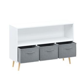 Merax Kids bookcase with Collapsible Fabric Drawers, Children's Book Display