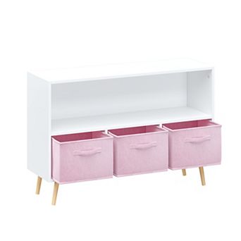 Merax Kids bookcase with Collapsible Fabric Drawers, Children's Book Display