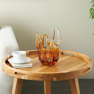 Stella & Eve Decorative Vase with Wavy Oval Cutouts Table Decor