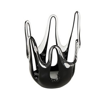 Stella & Eve Decorative Vase with Wavy Oval Cutouts Table Decor