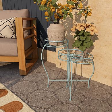 Stella & Eve Metal Indoor / Outdoor 3-Tier Plant Stand