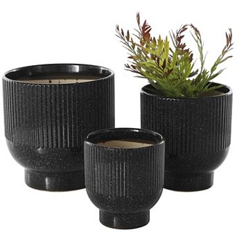 Stella & Eve Ceramic Speckled Planter Set of 3