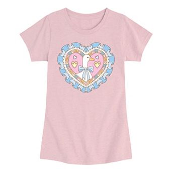 Girls 7-16 Coquette Goose Heart Graphic Tee