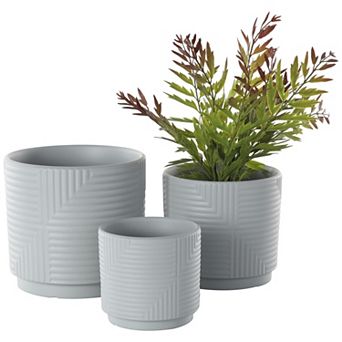 Stella & Eve Modern Ceramic Planter Set of 3