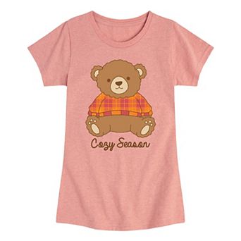 Girls 7-16 Cozy Season Teddy Bear Graphic Tee