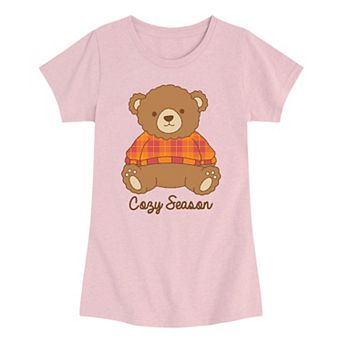 Girls 7-16 Cozy Season Teddy Bear Graphic Tee