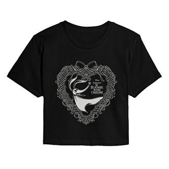 Juniors' Disney's The Nightmare Before Christmas Zero Cropped Tee