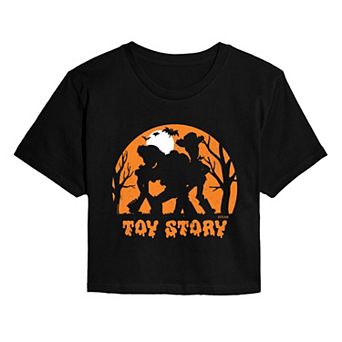Juniors' Disney / Pixar's Toy Story Halloween Silhouette Cropped Tee