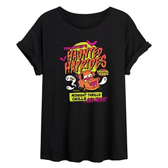 Juniors' Disney / Pixar's Cars Tow Mater's Haunted Hayrides Oversized Tee