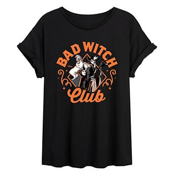 Juniors' Disney Villains Bad Witch Club Oversized Tee