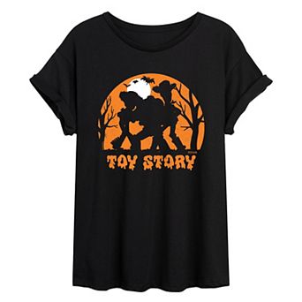 Juniors' Disney / Pixar's Toy Story Halloween Silhouette Oversized Tee