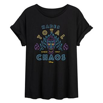 Juniors' Disney's Hades Total Chaos Oversized Tee