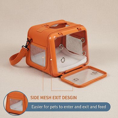 Petsfit Portable Small Animal Carrier Bag Transparent Window Breathable Guinea Pig Hamster