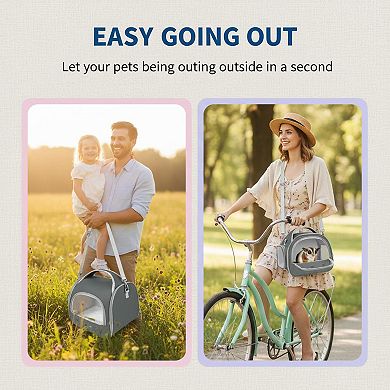 Petsfit Portable Small Animal Carrier Bag Transparent Window Breathable Guinea Pig Hamster