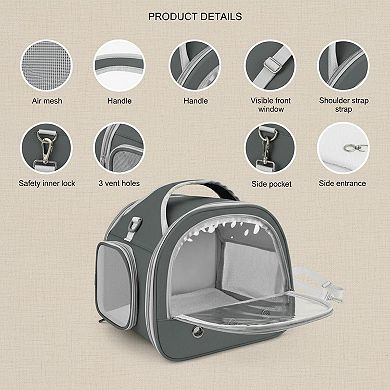 Petsfit Portable Small Animal Carrier Bag Transparent Window Breathable Guinea Pig Hamster