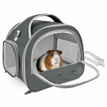 Petsfit Portable Small Animal Carrier Bag Transparent Window Breathable Guinea Pig Hamster