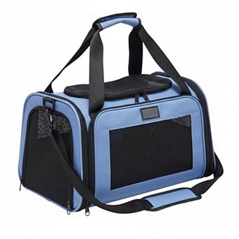 Petsfit Airline Approved Cat Carrier Escape Proof 3 Way Entry Washable Mat For Cats Up To 12 Lb