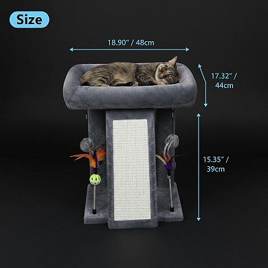 Nicate Cat Tree Tower Activity Centre Climbing Board Playful Balls Multifunctional Cozy Platform