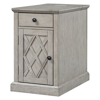 Merax Classic Charging Livingroom End Table with USB Ports and Storage