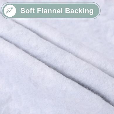 Waterproof Vinyl Tablecloth Flannel Backing Wipeable Indoor Outdoor Use