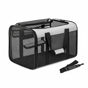 Petsfit Soft-sided Pet Carrier 4-sided Mesh Collapsible for Small Dogs Large Cats Up To 20lb