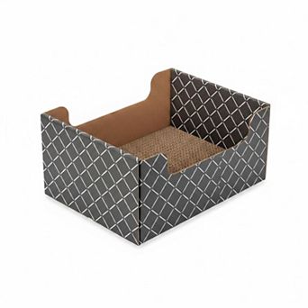 Nicate Cardboard Cat Scratcher Box Bed: Double-sided Pad for Indoor Cats