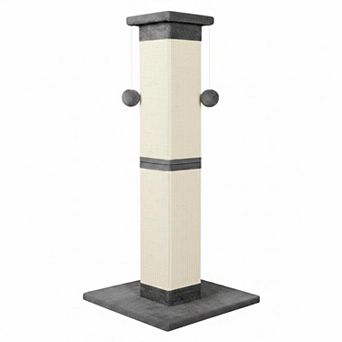 Nicate 33" Sisal Cat Scratcher: Large Vertical Post for Indoor Cats Furniture Protection