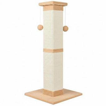 Nicate 33" Sisal Cat Scratcher: Large Vertical Post for Indoor Cats Furniture Protection