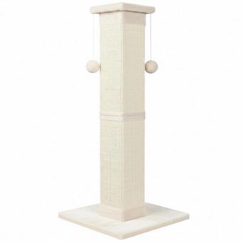 Nicate 33" Sisal Cat Scratcher: Large Vertical Post for Indoor Cats Furniture Protection