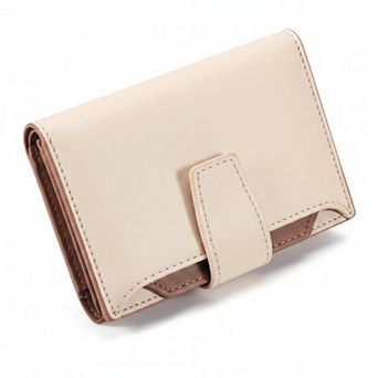 KAUFLY Women's RFID Leather Bifold Wallet, Compact w/ Zipper & 4 ID Windows