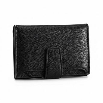 KAUFLY Women's RFID Leather Bifold Wallet, Compact w/ Zipper & 4 ID Windows