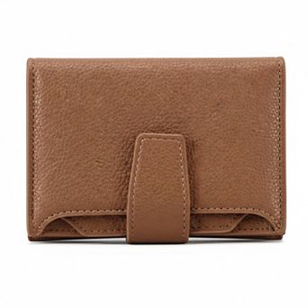 KAUFLY Women's RFID Leather Bifold Wallet, Compact w/ Zipper & 4 ID Windows