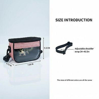 Petsfit Small Pet Carrier Bag: Single Shoulder Breathable Detachable for Hamsters Sugar Gliders