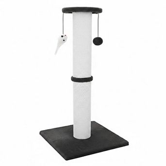 Nicate 34 in Heavy Duty Cotton Rope Cat Scratcher with Hanging Ball Mice for Indoor Cats