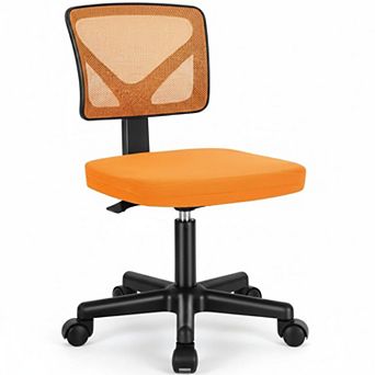 KAUFLY Y-Shaped Ergonomic Mesh Office Chair, Armless Swivel Rolling Adjustable Home