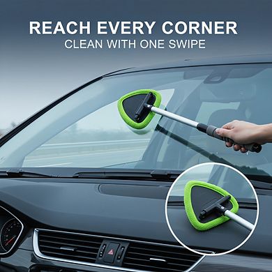 62" Microfiber Car Wash Brush with Long Handle, Scratch-Free Chenille Replacement Head Kit