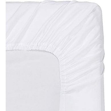 Twin Fitted Sheets - Bulk Pack of 6 Bottom Sheets - Soft Brushed Microfiber -Deep Pockets -Shrinkage