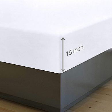 Twin Fitted Sheets - Bulk Pack of 6 Bottom Sheets - Soft Brushed Microfiber -Deep Pockets -Shrinkage