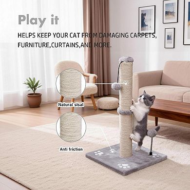 Nicate Cat Scratcher Sisal Scratch Posts With Hanging Ball For Small Cats