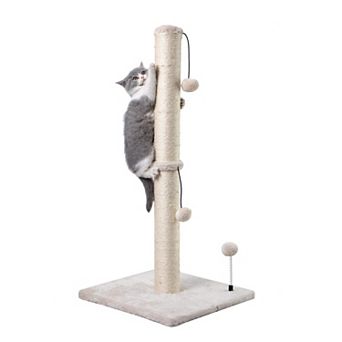 Nicate Cat Scratcher Sisal Scratch Posts With Hanging Ball For Small Cats