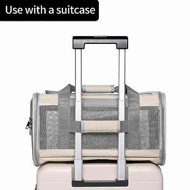 Petsfit Airline Approved Pet Carrier: Breathable, Collapsible, Lockable Zipper for Cats