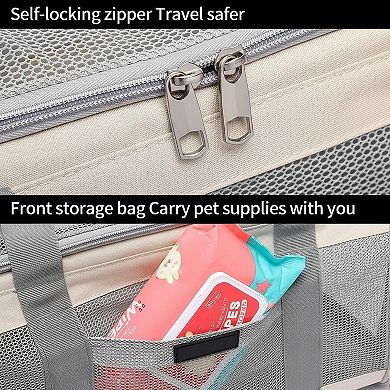 Petsfit Airline Approved Pet Carrier: Breathable, Collapsible, Lockable Zipper for Cats