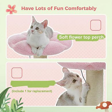 Nicate Natural Sisal Cat Scratcher: Interactive Ball, 2 Heights, Artificial Grass